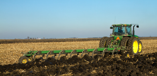 Tractor plowing field plow background free wallpaper - medium preview image