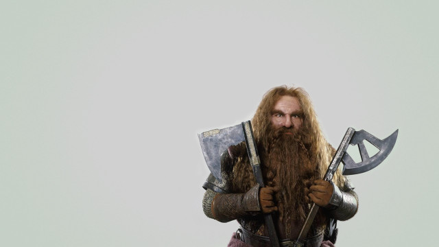 Man long beard axes shield free wallpaper - medium preview image