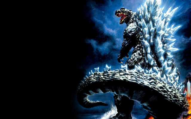 Godzilla wallpaper fire water black free wallpaper - medium preview image