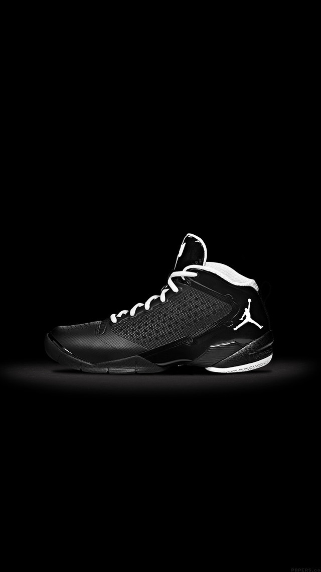 Black white shoe white lace free wallpaper - medium preview image