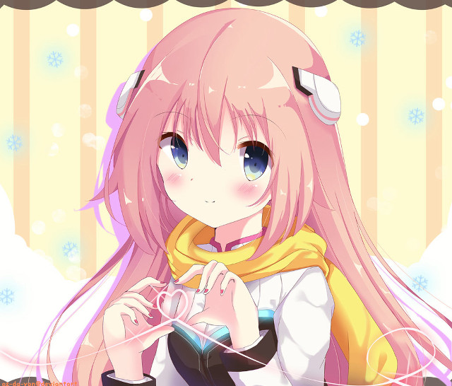 Girl pink hair scarf cell free wallpaper - medium preview image