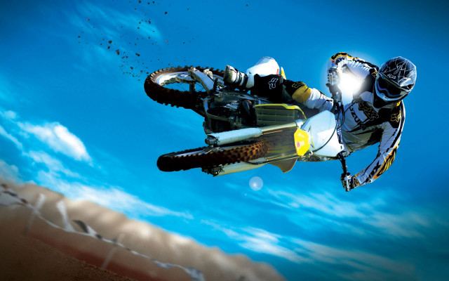 Man dirt bike air trick #2 free wallpaper - medium preview image
