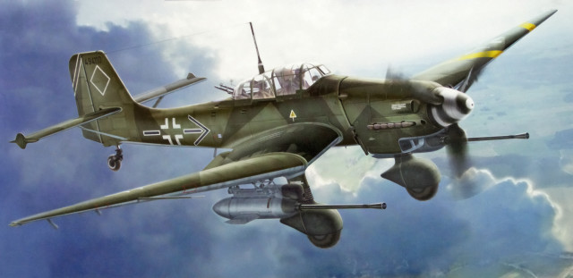 Fighter plane flying sky clouds free wallpaper for desktop - medium preview image
