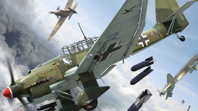 Planes flying smoke sky group #4 free wallpaper - medium preview image