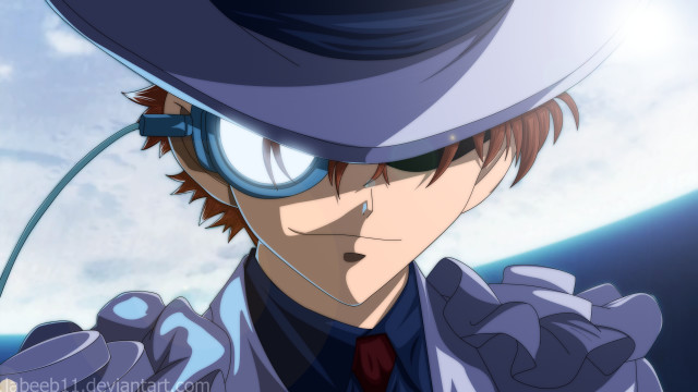 Man hat glasses sky anime free wallpaper - medium preview image