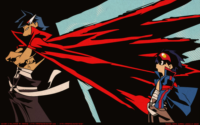 Anime couple characters black background #4 free wallpaper - medium preview image