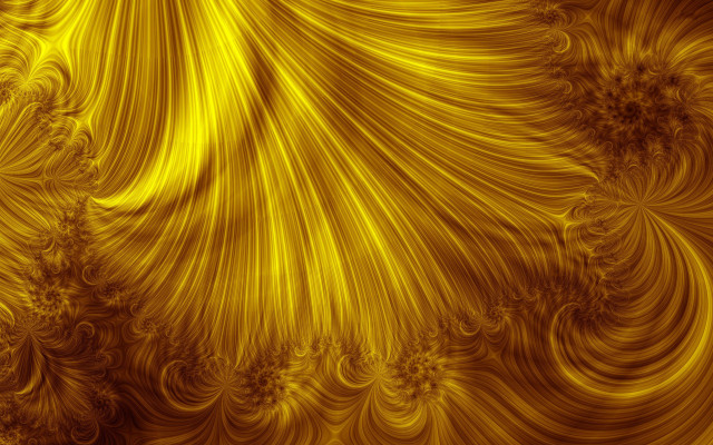 Yellow background wavy lines flowers free wallpaper - medium preview image
