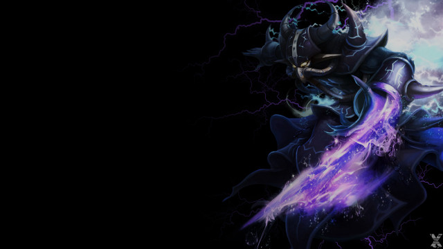 Demonic creature purple lightning black free wallpaper - medium preview image