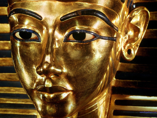 Golden statue black eye gold free wallpaper - medium preview image