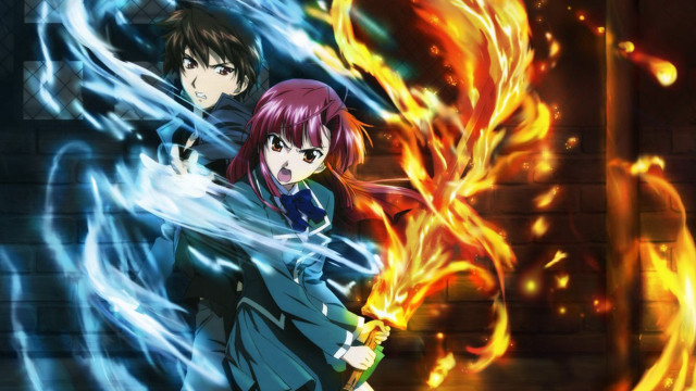 Anime characters fire background flames #5 free wallpaper - medium preview image