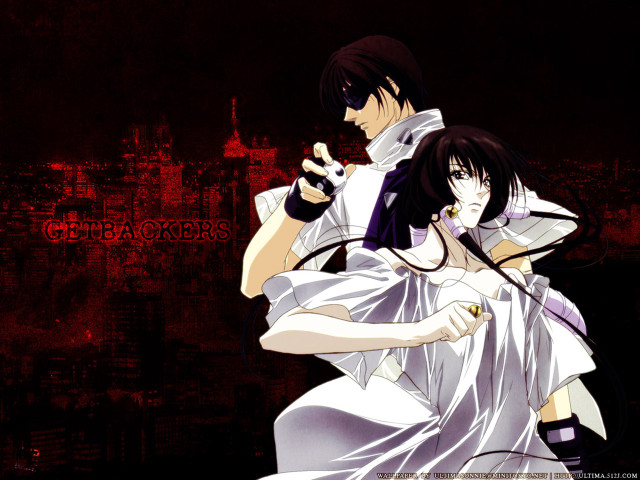 Anime couple cityscape cyber rockers free wallpaper - medium preview image