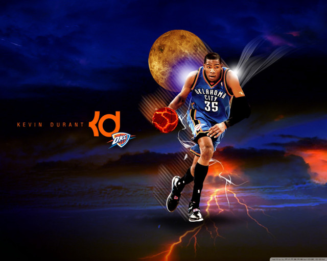 Basketball player running ball lightning #3 free wallpaper - medium preview image
