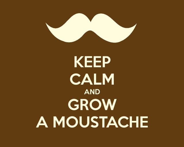 Keep calm grow moustache side free wallpaper - medium preview image