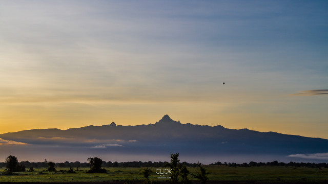Mountain bird sky sunset dawn free wallpaper for desktop - medium preview image