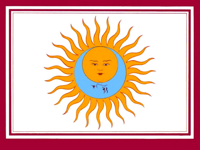 Sun face red border image free wallpaper - medium preview image