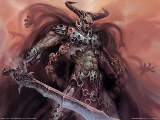 Demon sword shoulder skull arm free wallpaper - medium preview image
