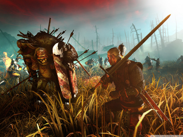 Group people field swords armor free wallpaper - medium preview image