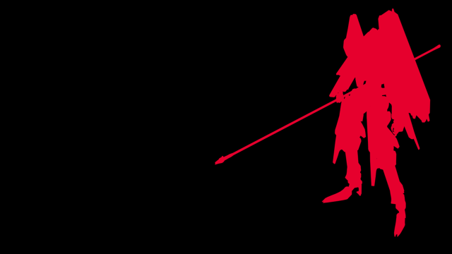 Red silhouette man spear viennese free wallpaper - medium preview image
