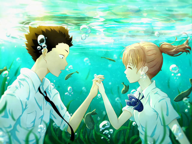 Couple underwater bubbles fish skull free wallpaper - medium preview image