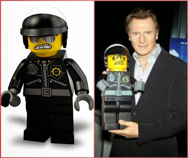 Man holding lego figure suit free wallpaper - medium preview image