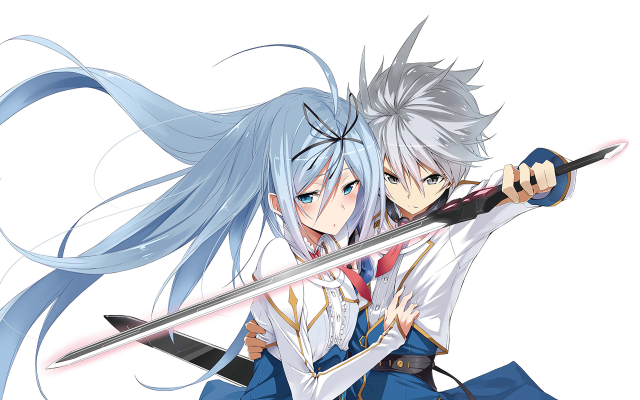 Anime characters swords posing together free wallpaper - medium preview image