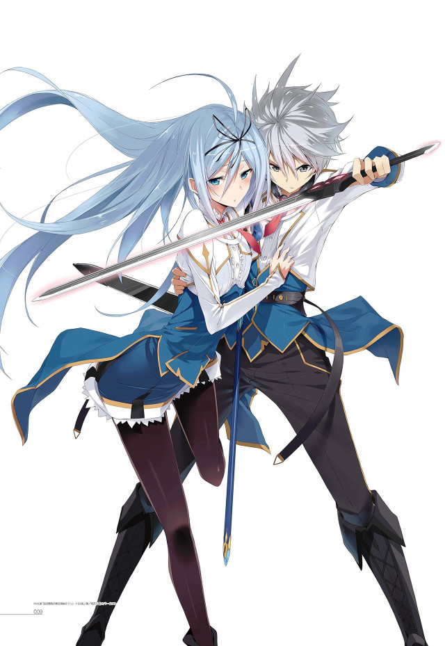 Anime characters swords book action free wallpaper - medium preview image