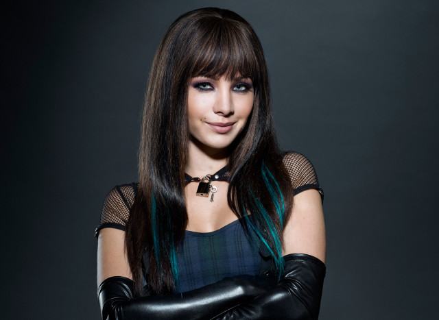 Gothic portrait blackgloves longhair smiling free wallpaper - medium preview image