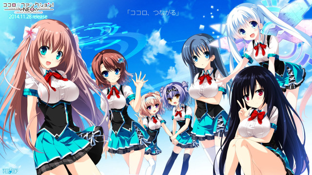 Anime girls long hair bows #24 free wallpaper - medium preview image