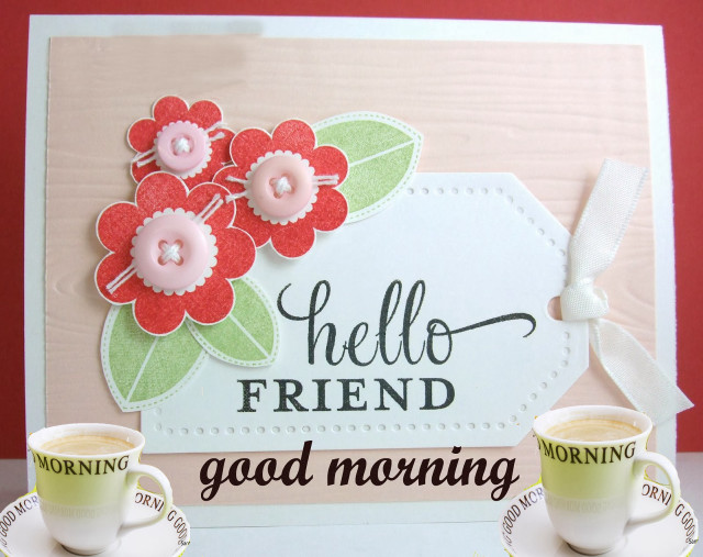 Coffee cups hello friend good free wallpaper - medium preview image
