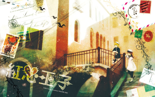 Couple bridge river postcards clocktower free wallpaper - medium preview image