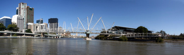 Bridge river city building background free wallpaper - medium preview image
