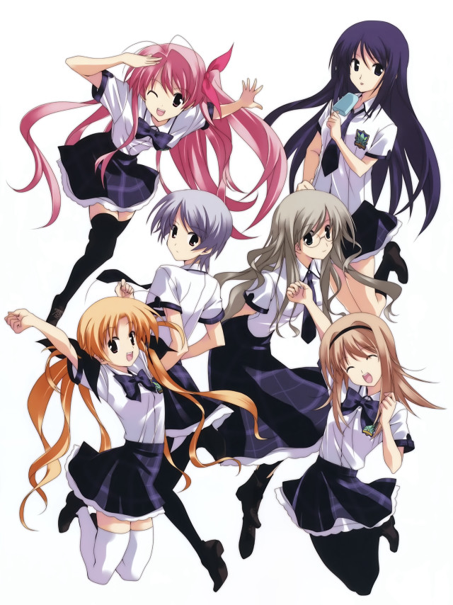 Girls school uniforms posing picture free wallpaper - medium preview image