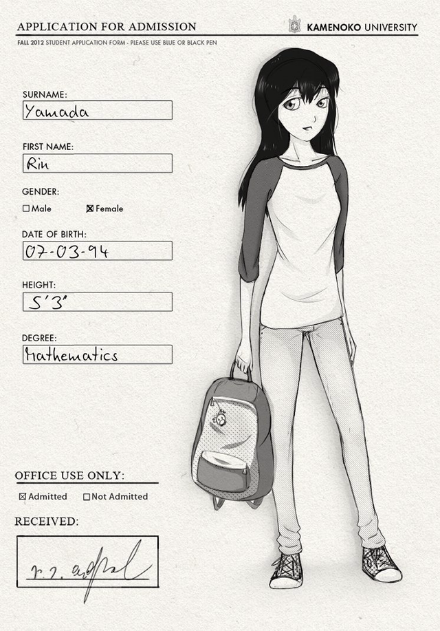 Girl backpack paper form certificate free wallpaper - medium preview image