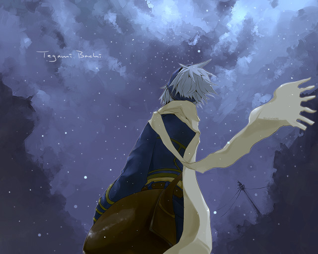 Man hand cloudy sky stars free wallpaper - medium preview image