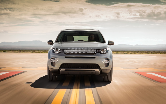 Silver car driving mountains clouds free wallpaper - medium preview image