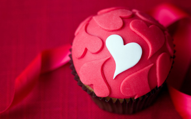 Cupcake heart romantic love pastel free wallpaper - medium preview image