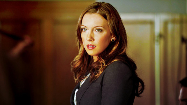 Woman black jacket mirror door free wallpaper - medium preview image