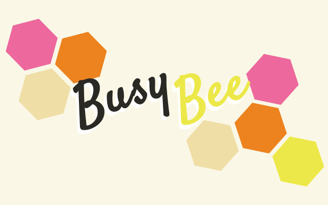 Busy bee colorful text hexagonal free wallpaper - medium preview image