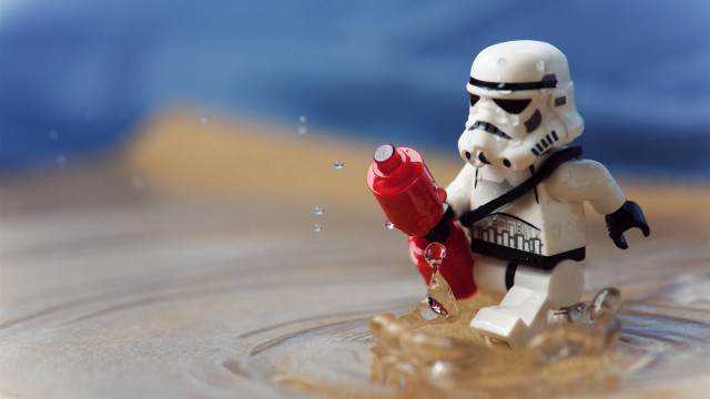Lego stormtrooper fire hydrant water #2 free wallpaper - medium preview image