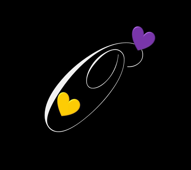 Hearts black background white border free wallpaper - medium preview image