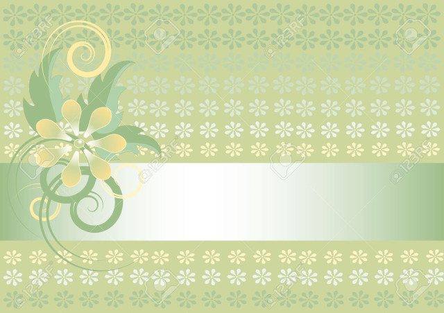 Floral background green white stripe free wallpaper - medium preview image
