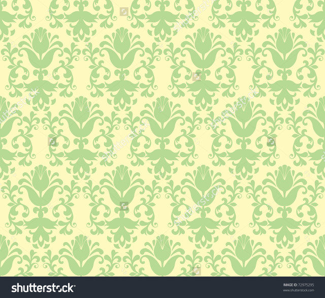 Green yellow floral pattern yellow free wallpaper - medium preview image