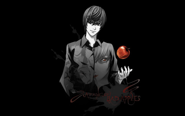 Man holding apple black background #4 free wallpaper - medium preview image