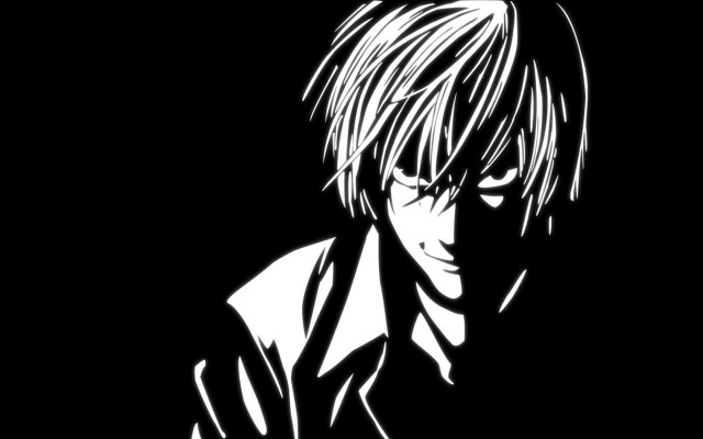Man blackshirt whitehair staring aya free wallpaper - medium preview image