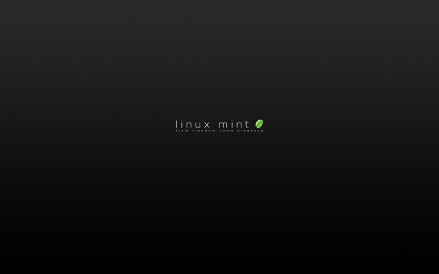 Black background green logo linux free wallpaper - medium preview image