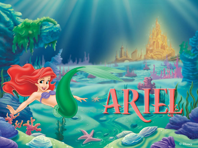 Cartoon mermaid ariel castle background free wallpaper - medium preview image