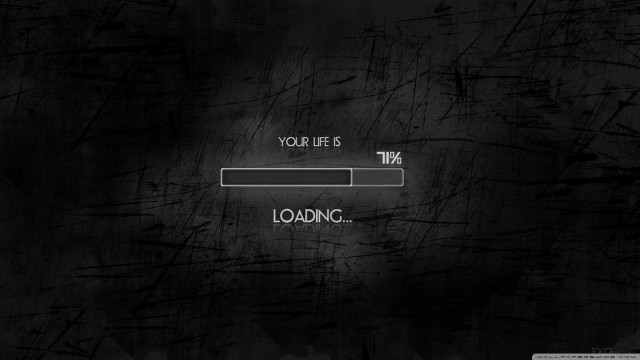 Loading screen life 4k black free wallpaper - medium preview image