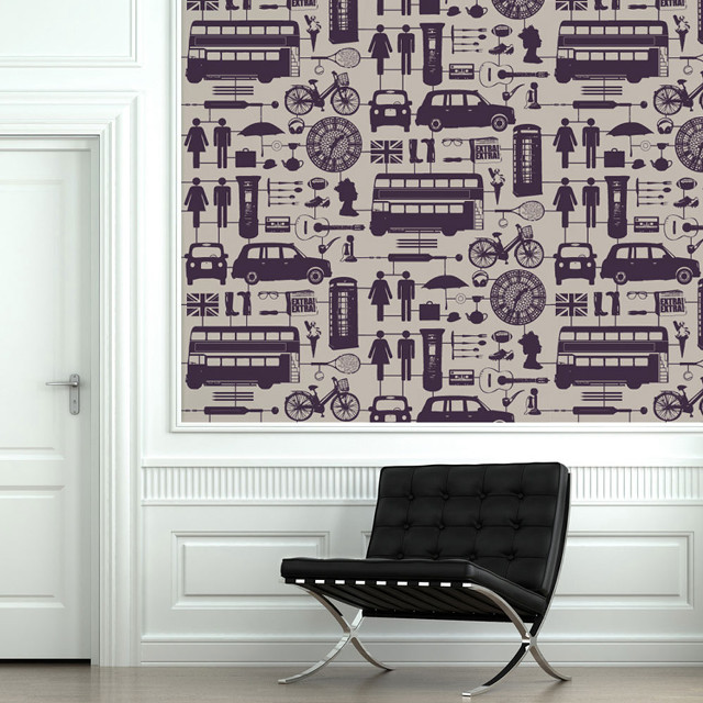 Chair wall pattern clock interior free wallpaper - medium preview image