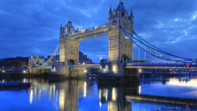 Bridge water sky clouds blue #3 free wallpaper - medium preview image