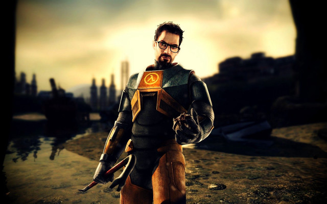 Sci fi man gun field free wallpaper - medium preview image